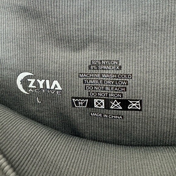 NWOT Zyia Grey Grid Performance High Rise Seamless Leggins - Picture 5 of 5